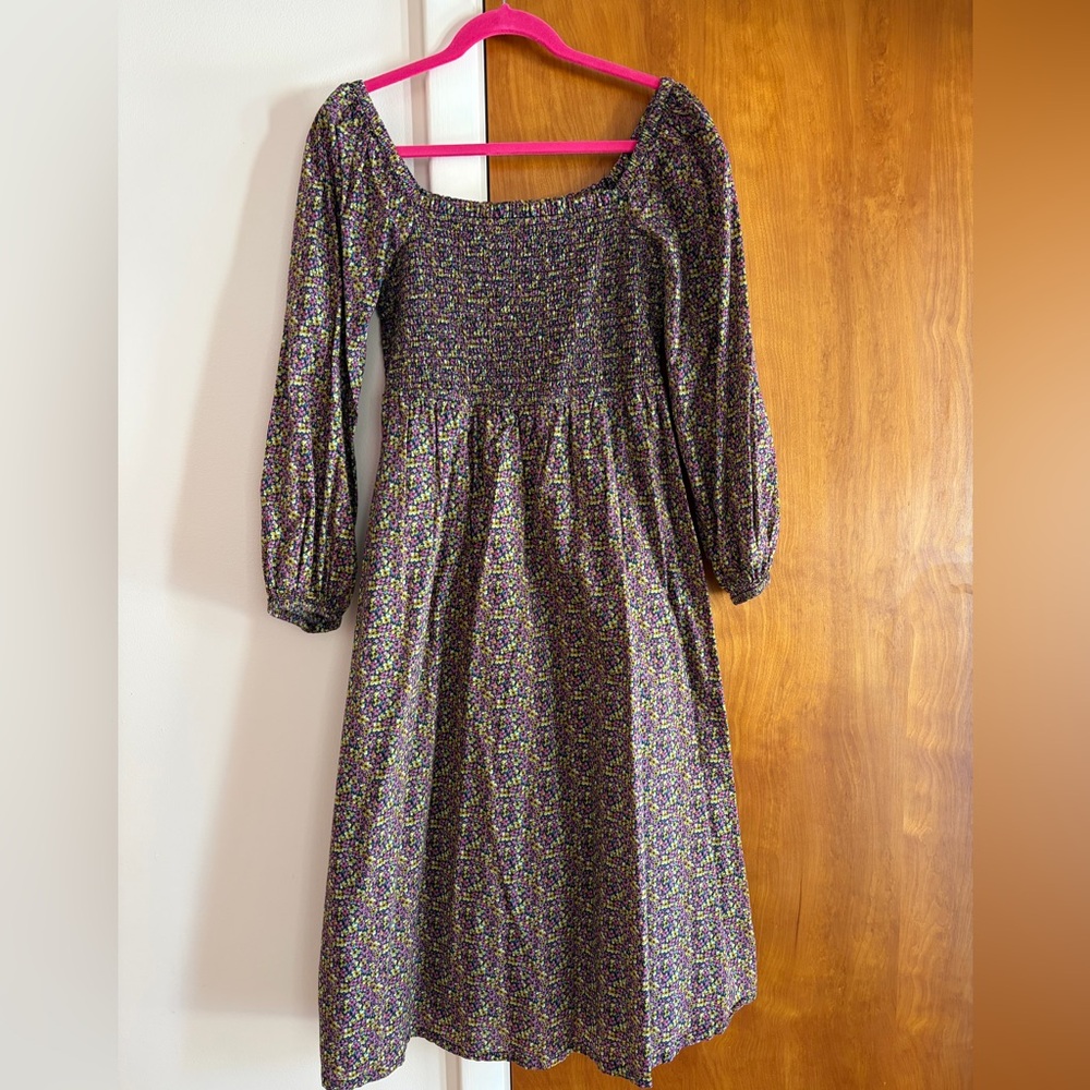 J. Crew Liberty Art Fabric Floral Long Sleeve Dress